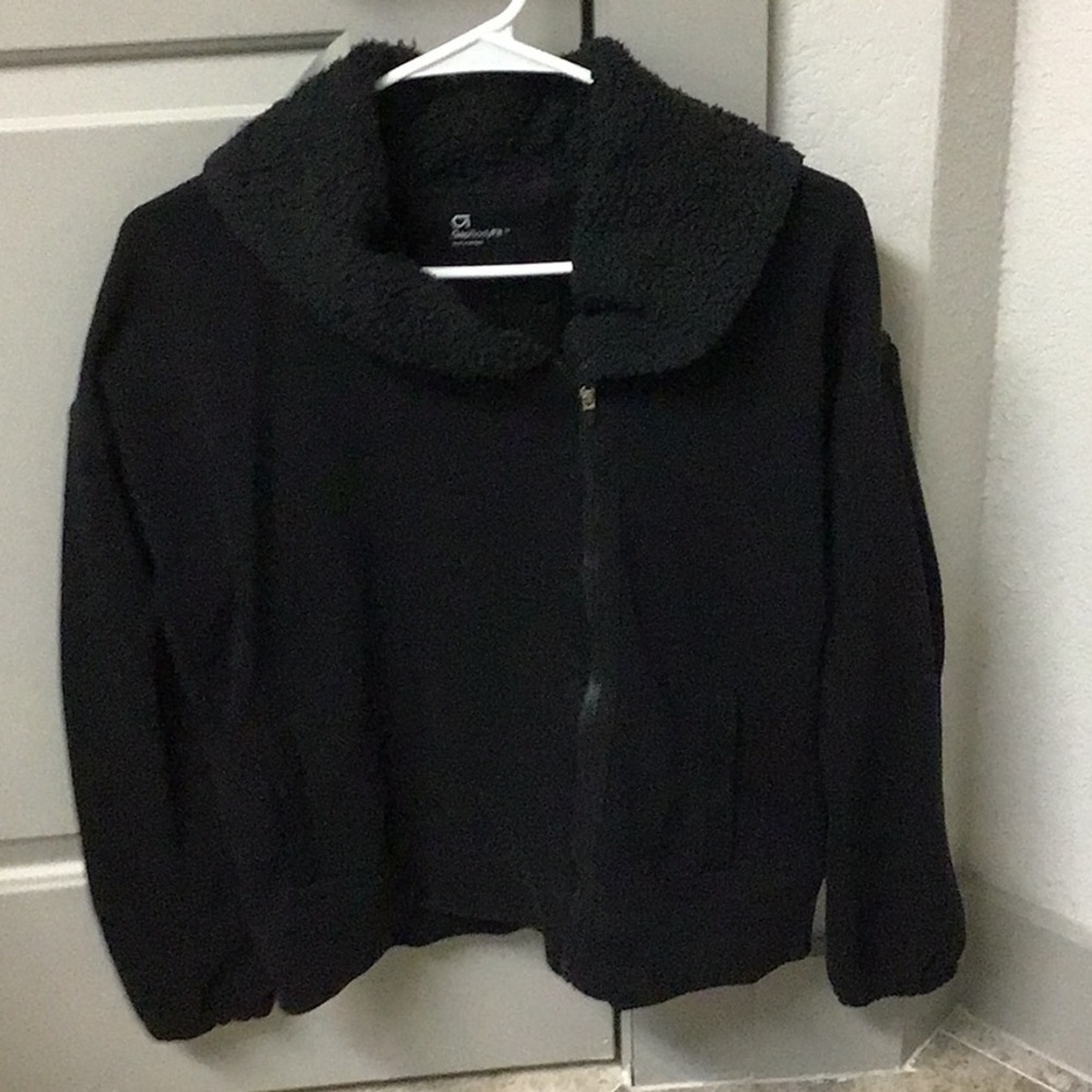 GapBodyFit Moto Sweatshirt Jacket w/Fleece Collar